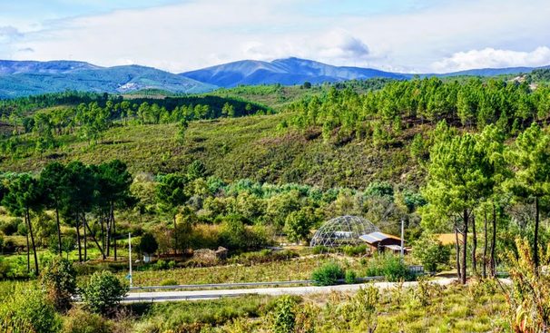 Wide view over the surrounding hills